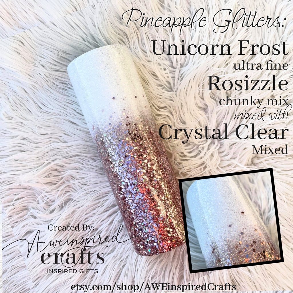 Rosizzle Chunky Mix Metallic Polyester Glitter PET Rose Gold Glitter - The Blank Pineapple