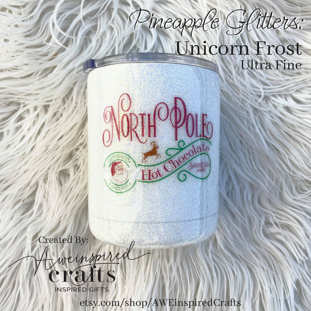Unicorn Frost High Sparkling Opal Iridescent Ultra Fine Cut Glitter Polyester PET - The Blank Pineapple