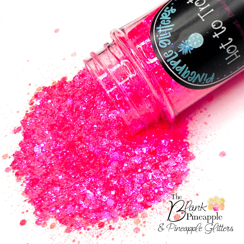 Hot to Trot Chunky Mix High Sparkling Iridescent Polyester Glitter PET Hot Pink Glitter - The Blank Pineapple