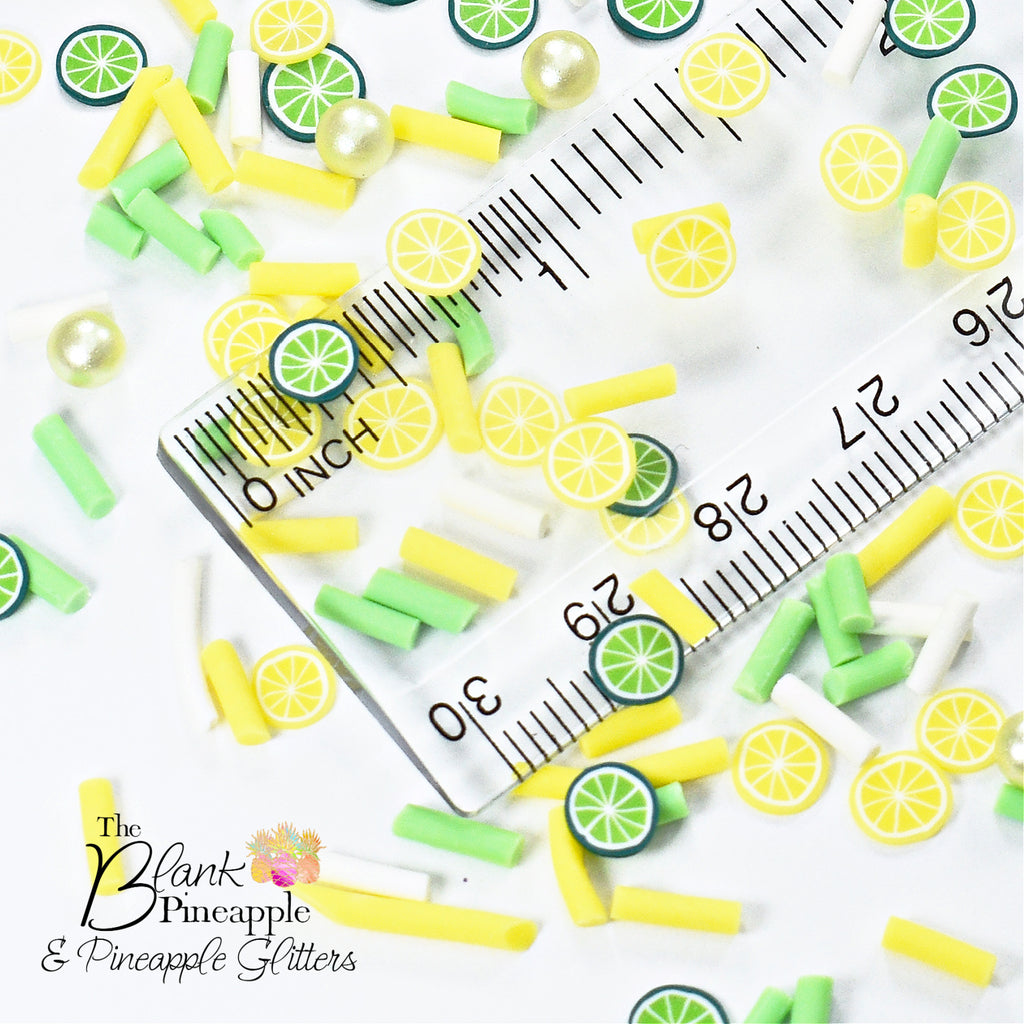 Polymer clay shapes, Lemon and Lime Clay Pieces, Fimo Shapes, Clay Confetti - The Blank Pineapple
