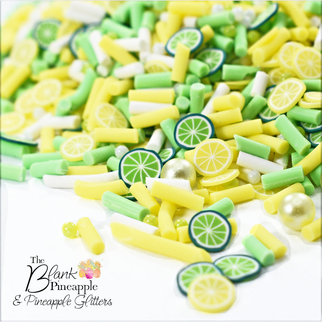Polymer clay shapes, Lemon and Lime Clay Pieces, Fimo Shapes, Clay Confetti - The Blank Pineapple