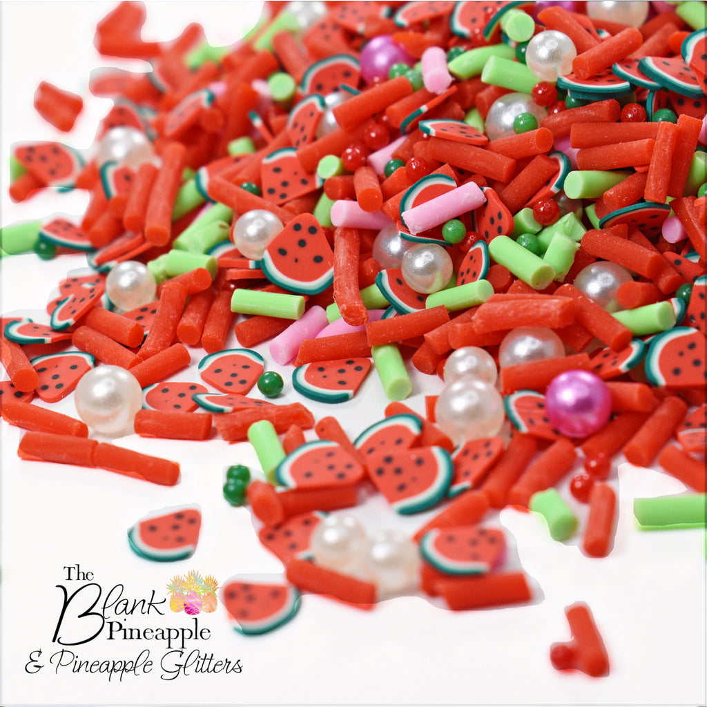 Fimo Shapes, Melon Meldley Polymer clay shapes, Watermelon Clay confetti - The Blank Pineapple