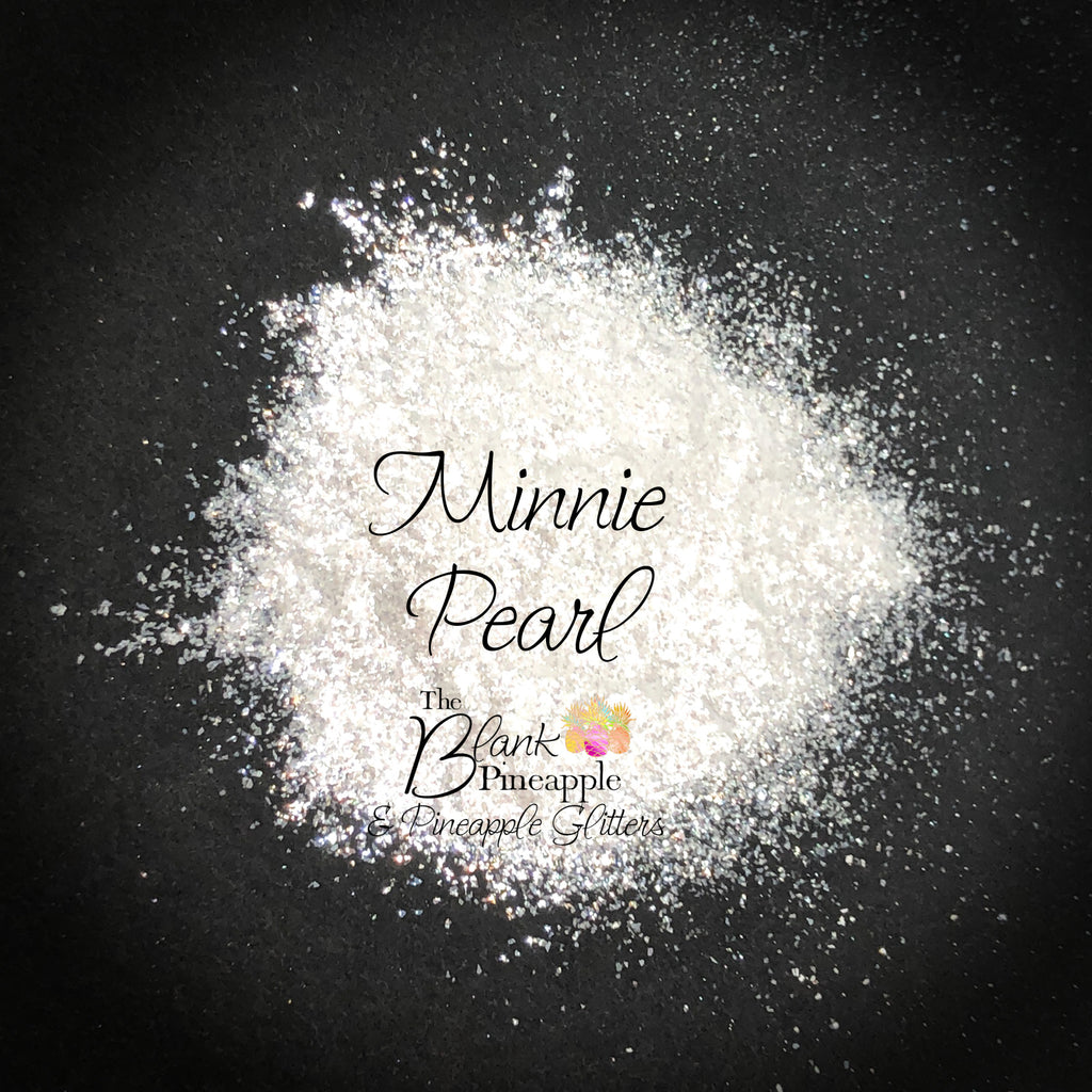 White Mica Flakes, Minnie Pearl White Pearl Chrome Mica Flakes