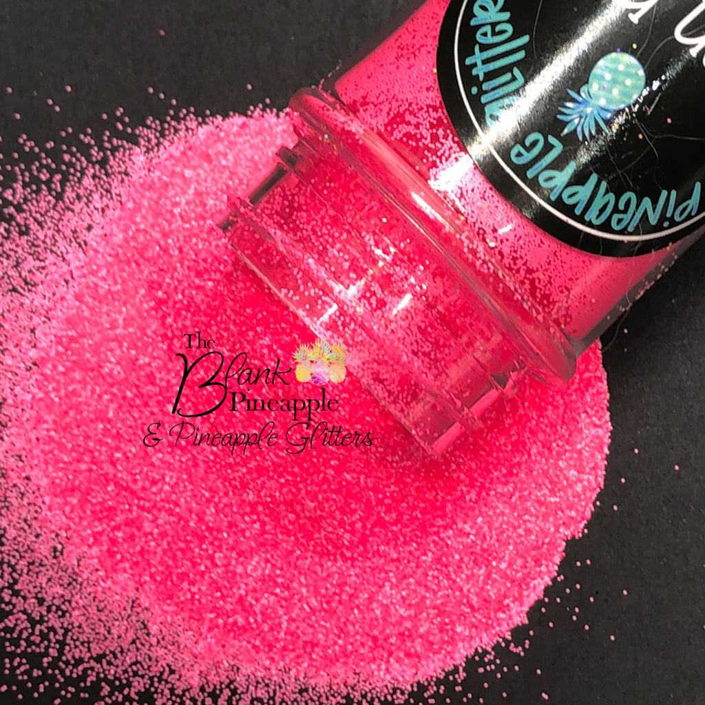 Neon Pink Fine Cut Matte Glitter Polyester PET - The Blank Pineapple