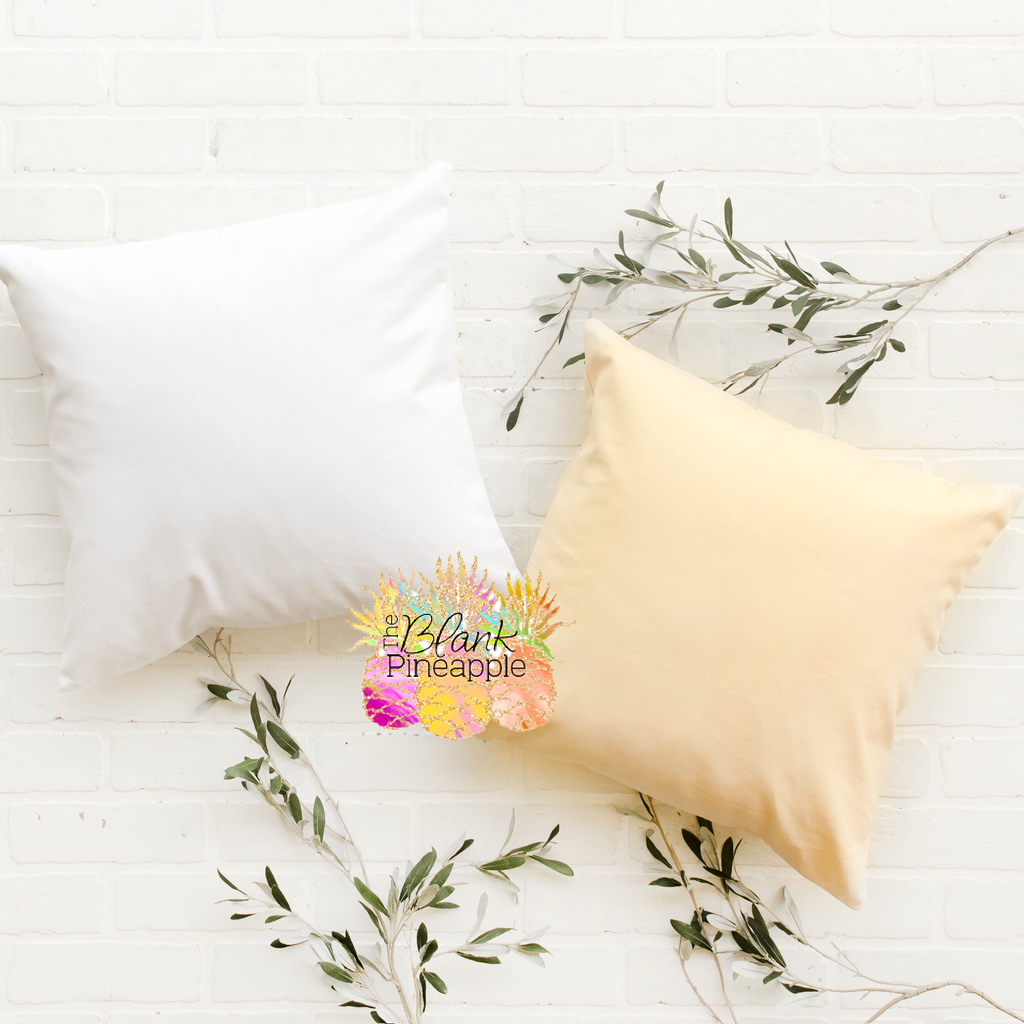 Blank Pillow Covers for Sublimation Vinyl and Embroidery. The