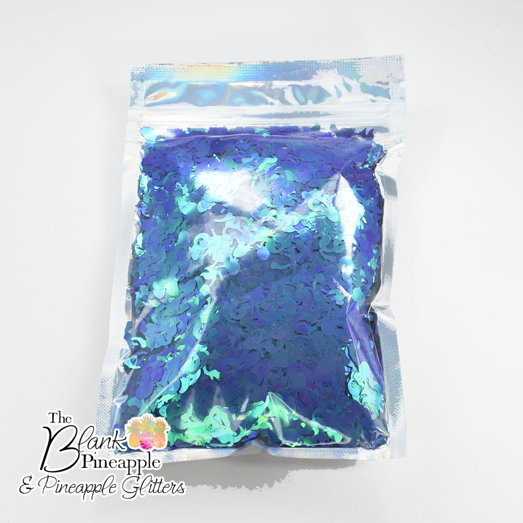 Mermaid Glitter Shapes, Odessa Mermaid Holographic Glitter Shapes 2oz Resealable Bag