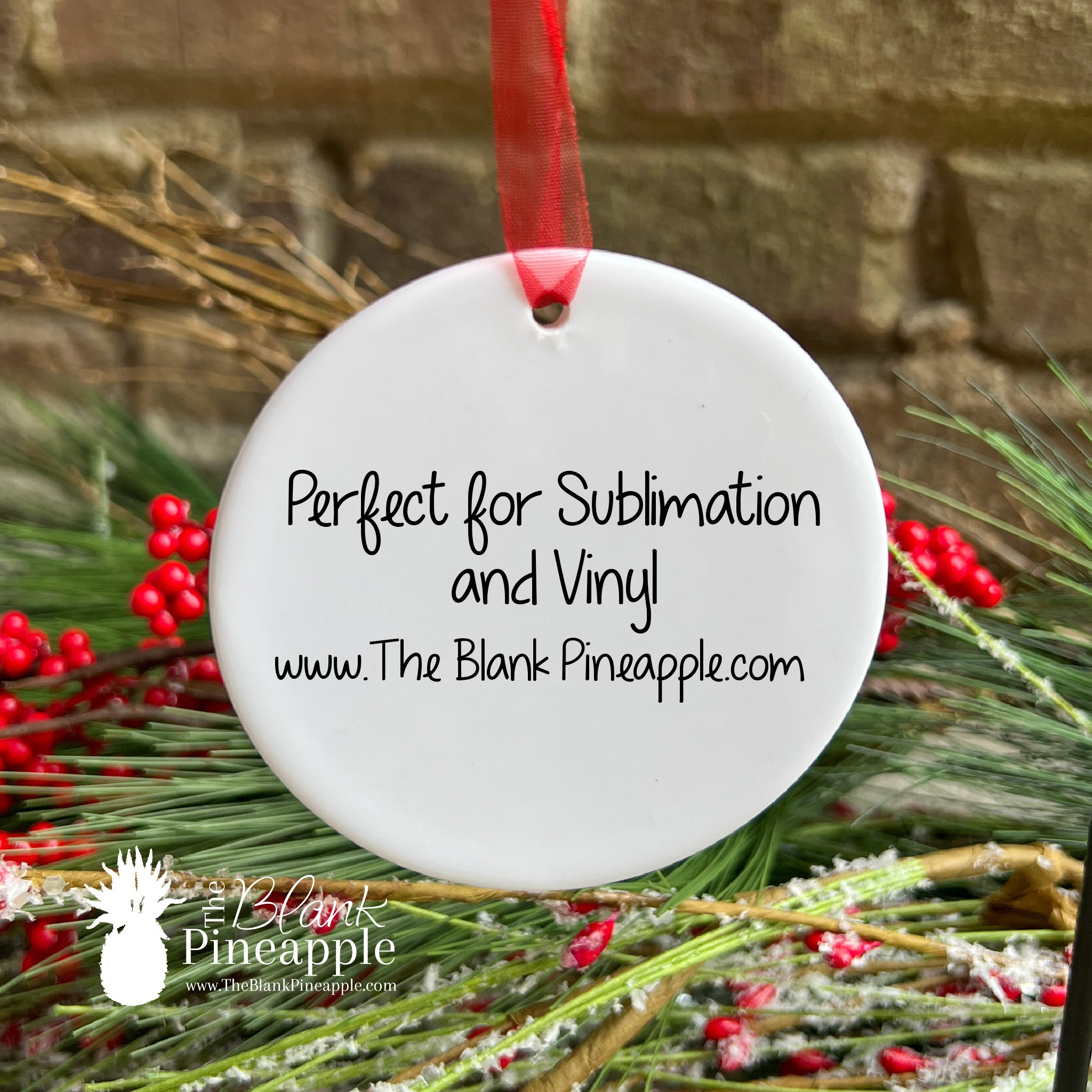 Blank Sublimation Ornament 3.14 Ceramic for Sublimation and Vinyl
