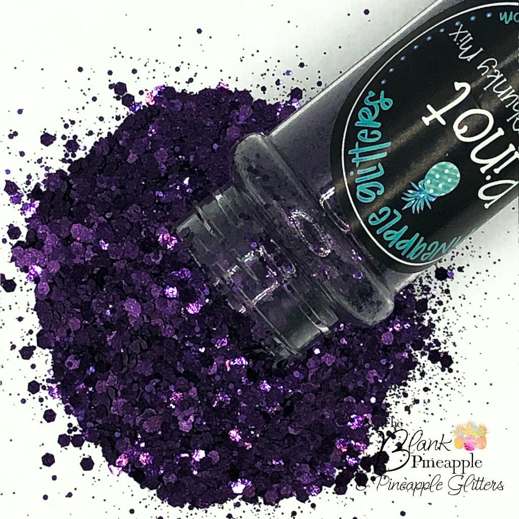 Pinot Chunky Mix Metallic Polyester Glitter PET Dark Purple Glitter - The Blank Pineapple