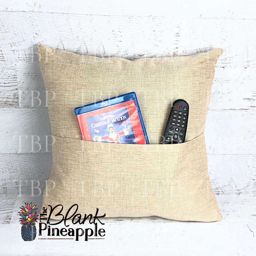Blank Sublimation Pocket Pillow cover 18x18 - The Blank Pineapple 