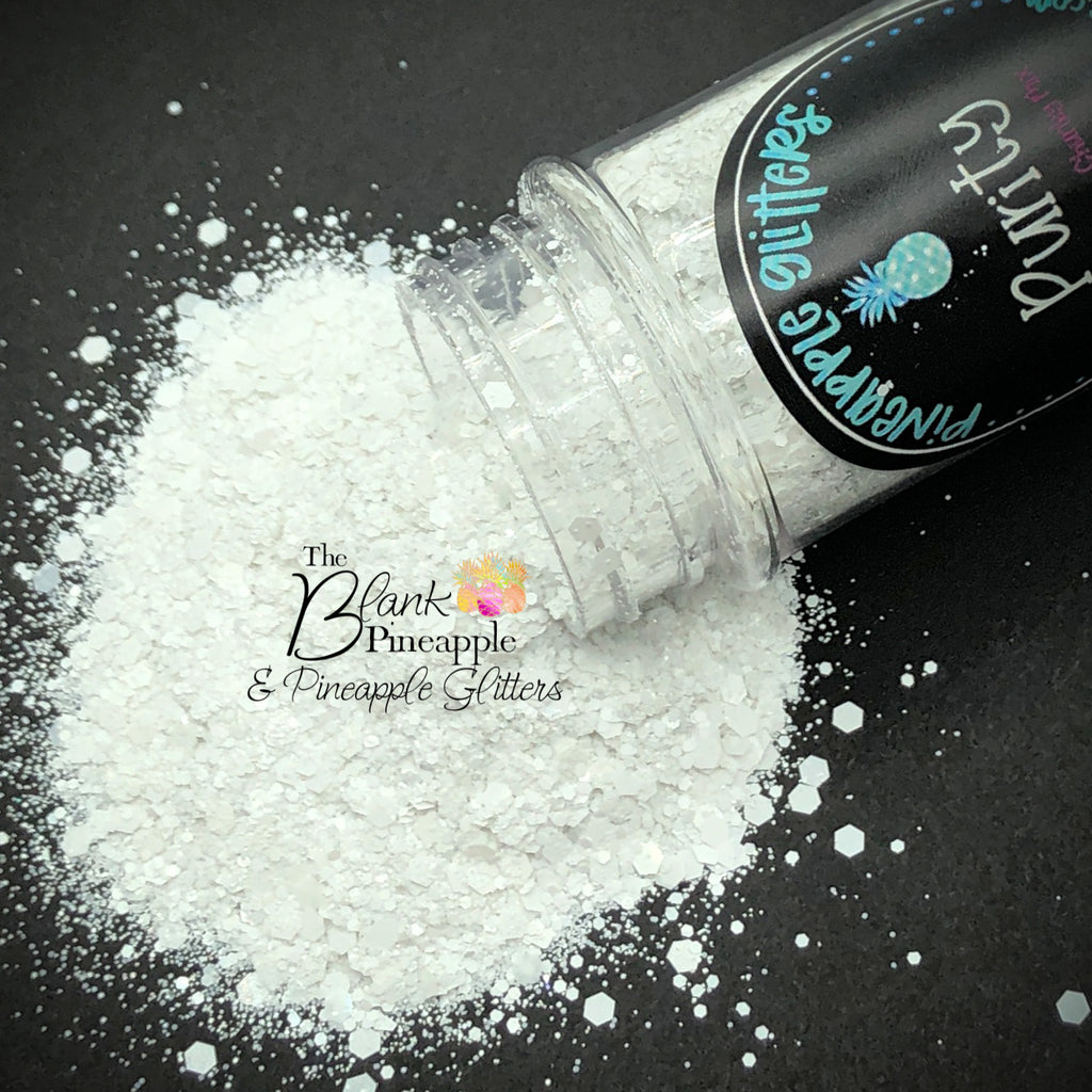Purity Chunky Mix Metallic Polyester Glitter PET White Glitter - The Blank Pineapple