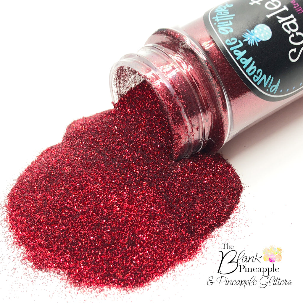 Scarlet Ultra Fine Cut Glitter Polyester PET, Red Glitter - The Blank Pineapple