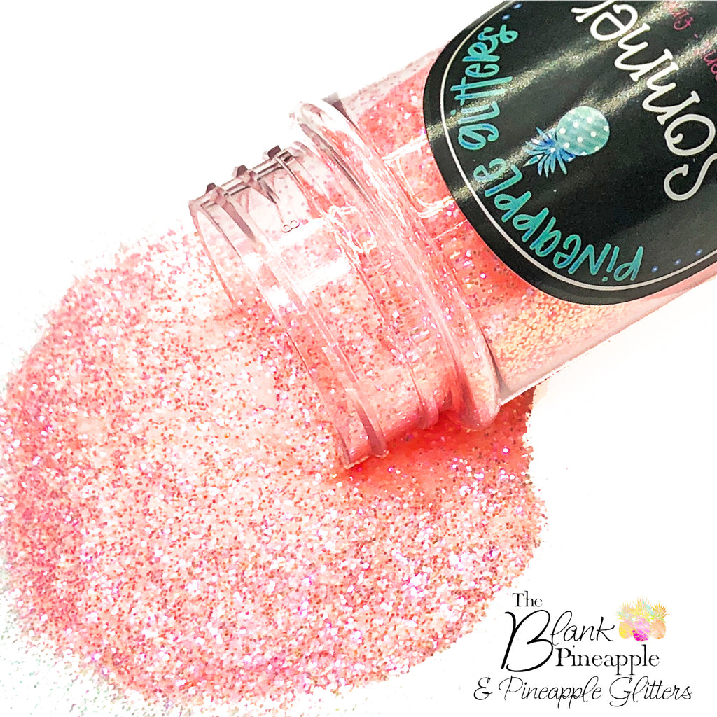 Sommer Iridescent Glitter, Coral Peach Glitter - The Blank Pineapple