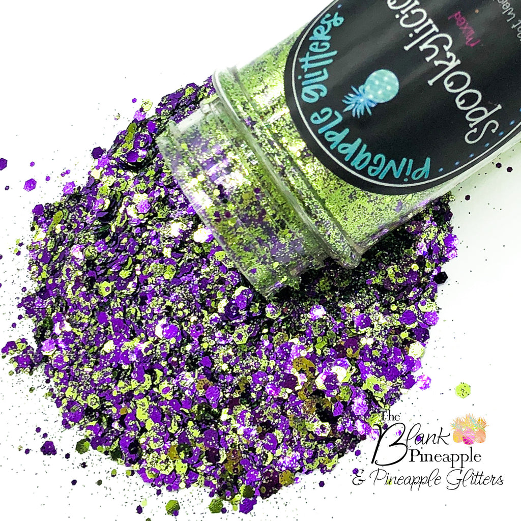 Spookylicious Green and Purple Glitter - The Blank Pineapple