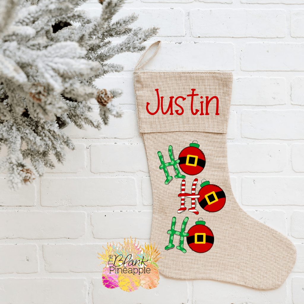 Polyester Linen Christmas Stockings. Blank Stockings for Sublimation, DTF, DTG, Embroidery, and Vinyl. - The Blank Pineapple