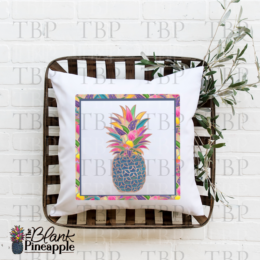 Blank Sublimation Pillow cover White Canvas 18x18 - The Blank Pineapple 