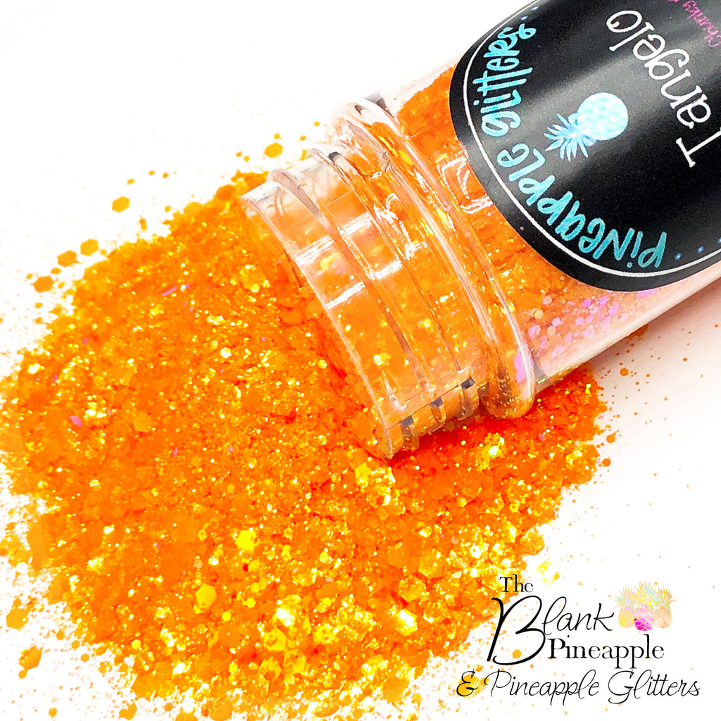 Tangelo Iridescent Chunky Mix Glitter Polyester PET, Orange Iridescent Glitter - The Blank Pineapple