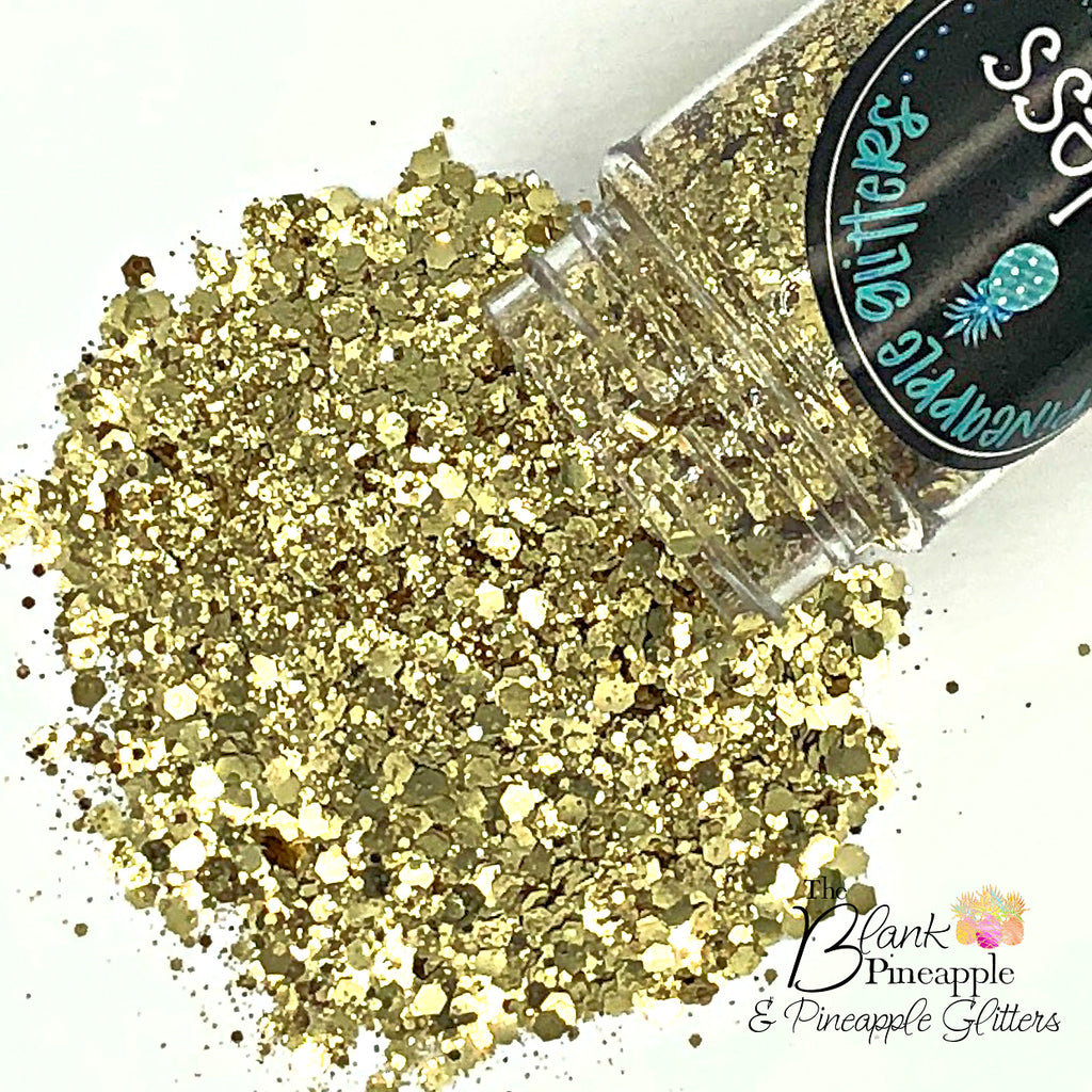 Timeless Chunky Mix Metallic Polyester Glitter PET Gold Glitter - The Blank Pineapple
