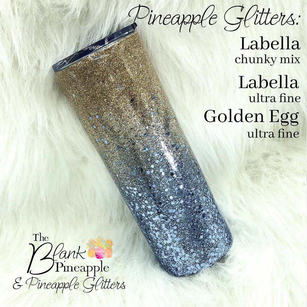 Labella Chunky Mix Metallic Polyester Glitter PET Light Blue Glitter - The Blank Pineapple