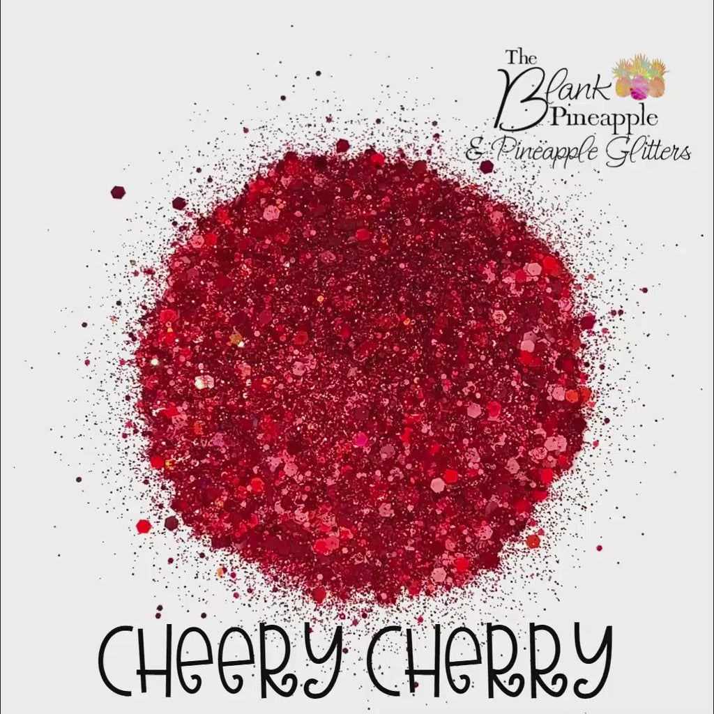 Cheery Cherry Chunky Mix Glitter, Red Holographic Glitter