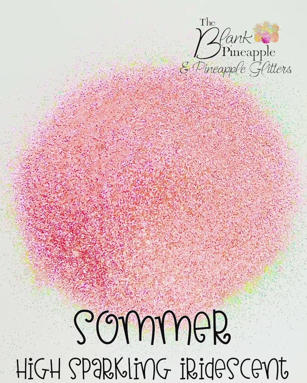Sommer Iridescent Glitter, Coral Peach Glitter - The Blank Pineapple